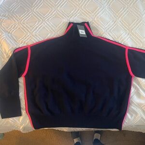 G/FORE Navy Sweater with Pink Piping